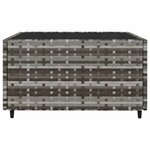 vidaXL Salon de jardin 3 Pièces avec coussins Gris Résine tressée