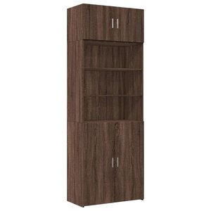 vidaXL Armoire de rangement chêne brun 80x42 5x225cm bois d'ingénierie