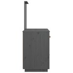 vidaXL Coiffeuse Gris 95x50x134 cm Bois de pin massif