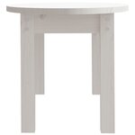 vidaXL Table basse Blanc 80x40x35 cm Bois massif de pin