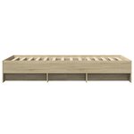 vidaXL Cadre de lit sans matelas chêne sonoma 100x200 cm