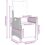 vidaXL Ensemble de jardin 5 pièces Beige Rattan Poly