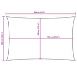 vidaXL Voile de parasol tissu oxford rectangulaire 6x8 m beige