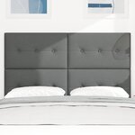 Headboard LED vidaXL Gris Foncé 80 cm Tissu