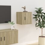 vidaXL Meuble TV mural Chêne sonoma 40x34 5x40 cm