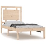 vidaXL Cadre de lit sans matelas 75x190 cm bois massif