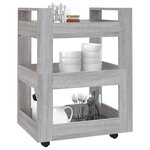 vidaXL Chariot de cuisine Sonoma gris 60x45x80 cm Bois d'ingénierie