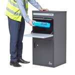 Boîte à colis Extra Large Gris foncé 2 portes Acier galvanisé SMART PARCEL BOX®
