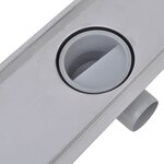 vidaXL Drain de douche linéaire 2 pc 930 x 140 mm Acier inoxydable