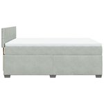 vidaXL Sommier à lattes de lit et matelas Gris clair 160x200cm Velours