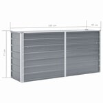 vidaXL Lit surélevé de jardin Acier galvanisé 160x40x77 cm Gris