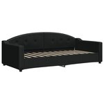vidaXL Lit de jour avec gigogne sans matelas noir 90x200 cm