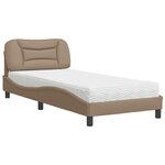 vidaXL Lit avec matelas cappuccino 80x200 cm similicuir