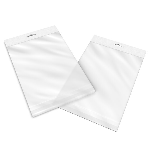 Lot de 50 275x205 mm sac transparent cellophane avec dispositif d'accrochage en rayon - 50
