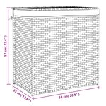vidaXL Panier à linge avec 2 sections noir 53x35x57 cm résine tressée