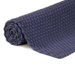 vidaXL Tapis rectangulaire Bleu marine 200x300 cm Coton