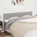 vidaXL Têtes de lit 2 Pièces Gris clair 90x5x78/88 cm Tissu