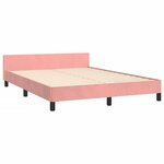 vidaXL Cadre de lit sans matelas rose 140x200 cm velours