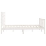 vidaXL Cadre de lit sans matelas blanc 140x200 cm bois de pin massif