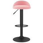 Vidaxl tabouret de bar rose velours