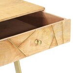 vidaXL Bureau avec tiroirs 100x55x75 cm bois solide de manguier