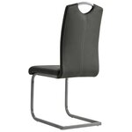 vidaXL Chaises à manger cantilever lot de 2 gris similicuir