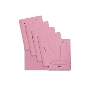 Lot de 25 Sous dossiers chemise 2 rabats HV 240g Rose L'OBLIQUE AZ