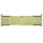 vidaXL Portillons de jardin 2 Pièces Bois de pin imprégné 300x75 cm