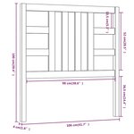 vidaXL Tête de lit Marron miel 106x4x100 cm Bois massif de pin
