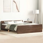 vidaXL Cadre de lit sans matelas chêne marron 135x190 cm