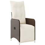 vidaXL Ensemble de bistro de jardin 9 Pièces coussins marron poly rotin