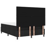 vidaXL Lit à Ressort avec Matelas & Banc Noir 160x200 cm Tissu