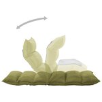 vidaXL Chaise pliable de sol Vert Tissu