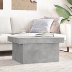 vidaXL Table basse gris béton 100x55x40 cm bois d'ingénierie