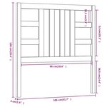 vidaXL Tête de lit Marron miel 106x4x100 cm Bois massif de pin