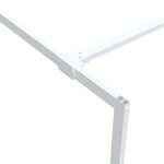 vidaXL Paroi de douche Blanc 115x195 cm Verre ESG transparent