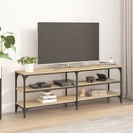 vidaXL Meuble TV chêne sonoma 140x30x50 cm bois d'ingénierie
