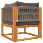 vidaXL Salon de jardin avec coussins 11 Pièces bois massif d'acacia