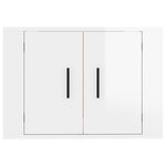 vidaXL Meuble TV mural Blanc brillant 57x34 5x40 cm
