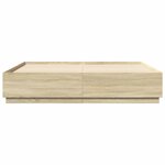 vidaXL Cadre de lit sans matelas chêne sonoma 200x200 cm