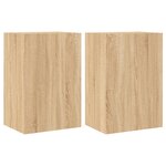 vidaXL Meubles TV muraux 2 Pièces chêne sonoma 40 5x30x60 cm