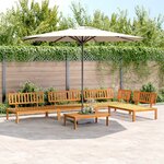 vidaXL Salon palette de jardin 5 Pièces bois d'acacia massif
