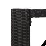 vidaXL Ensemble de bar de jardin 5 Pièces avec coussins noir poly rotin