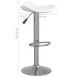vidaXL Tabourets de bar lot de 2 blanc acier chromé et cuir artificiel