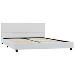 vidaXL Cadre de lit sans matelas blanc similicuir 160x200 cm