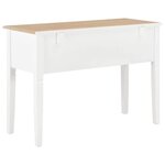 Bureau table meuble travail informatique bois blanc 109 5 cm 0502114