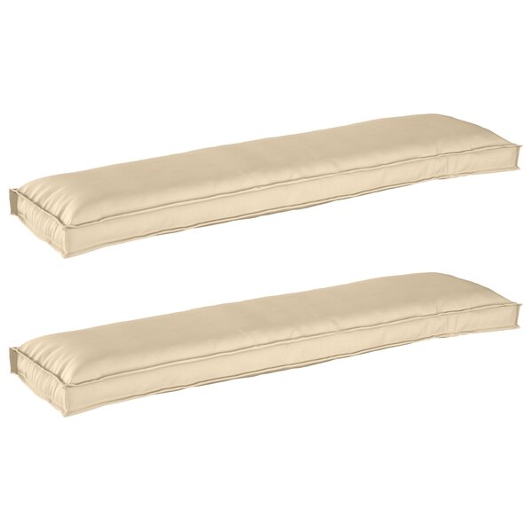 vidaXL Coussins de palette pour banc 2 pièces Beige 150x40x8 cm en tissu Oxford