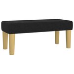 vidaXL Sommier à lattes de lit avec matelas Noir 120x200 cm Tissu
