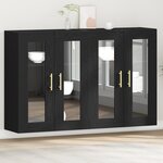 vidaXL Armoires murales 2 Pièces Chêne noir 69 5x34x90 cm Bois d'ingénierie