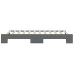 vidaXL Lit de jour avec gigogne sans matelas gris foncé 100x200 cm